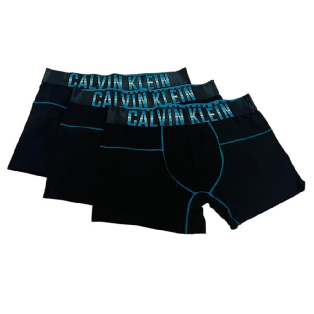 NEW! Calvin Klein 3-Pack Modern Structure Boxer Briefs, BLK/BLUE LARGE